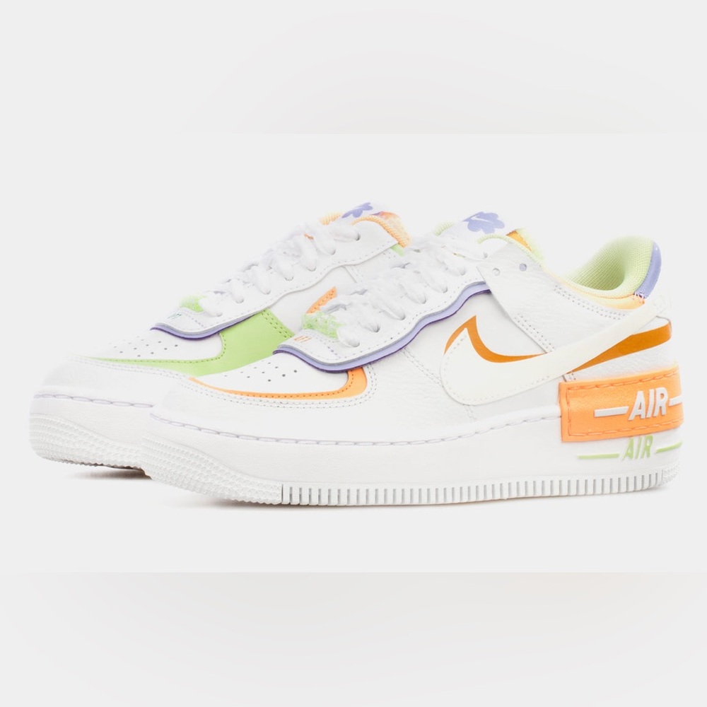 NIKE | AF1 Air Force One/1 Shadow white/multi leather sneakers